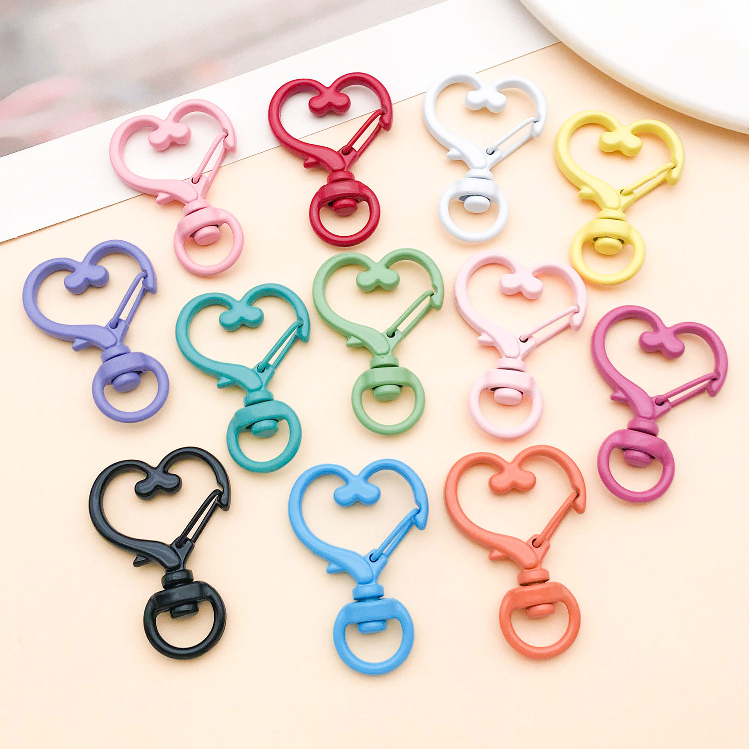 Jewelry Making Chain - 30pcs 24x34mm Zinc Alloy Paint Love