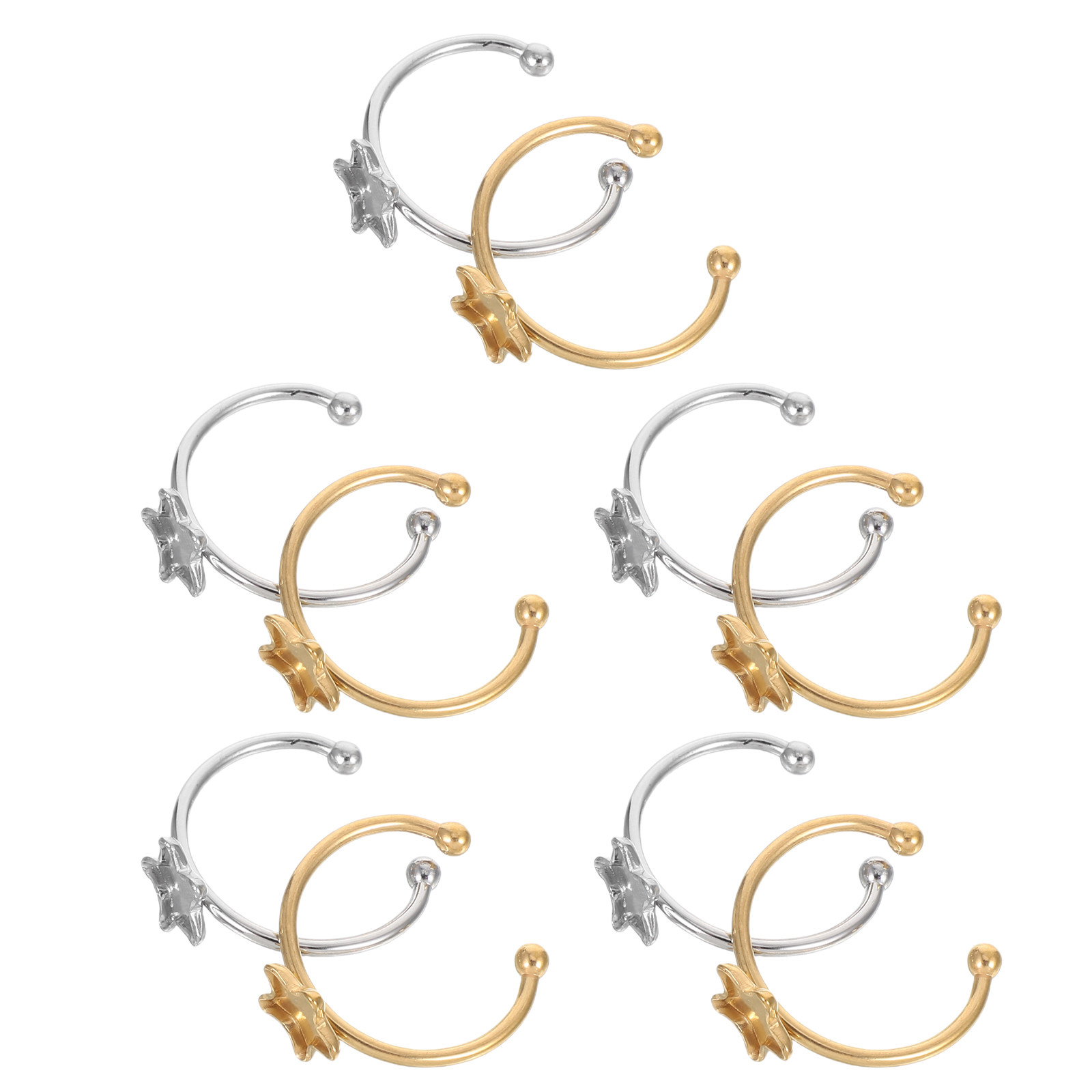 Ring Blank Adjustable - 10Pcs Stainless Steel Rings Blank Base