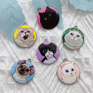 10pcs cartoon animal cat ename - Jewelry Making Pendants review and price