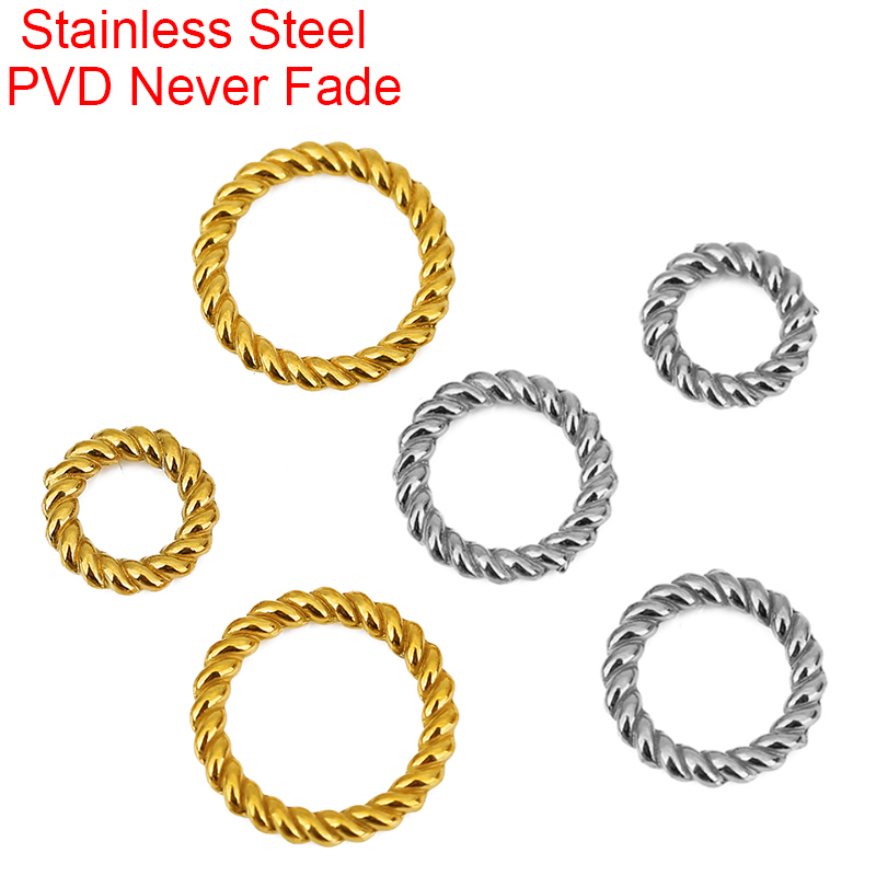 10pcs PVD Never Fade Stainless - Jewelry Making Closed Jump Rings review and price