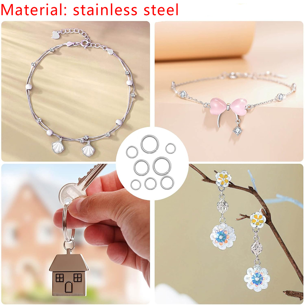 1200pcs Stainless Steel Jump R - Jewelry Making Closed Jump Rings review and price