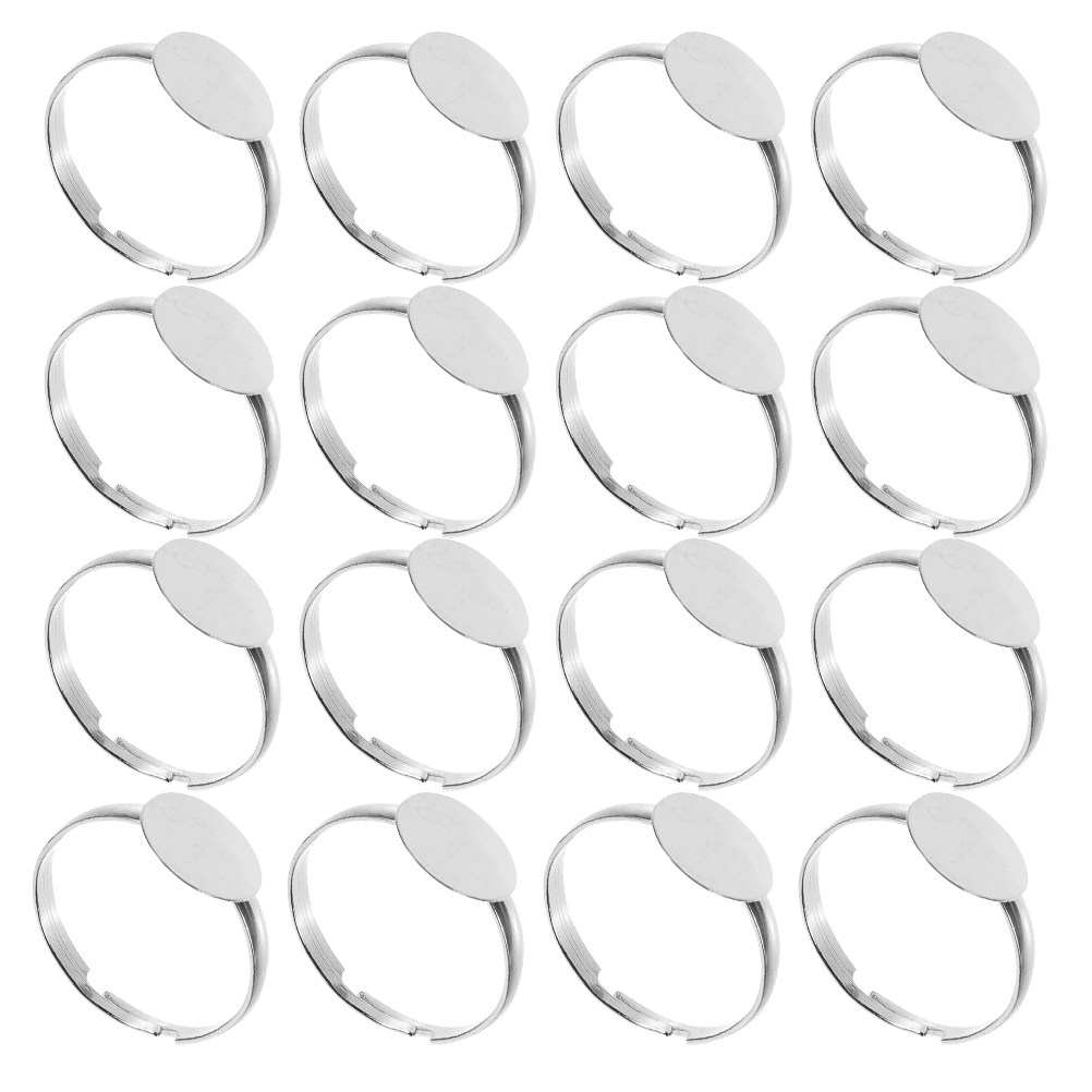 50pcs Blank Ring Settings Flat - Ring Blank Adjustable review and price