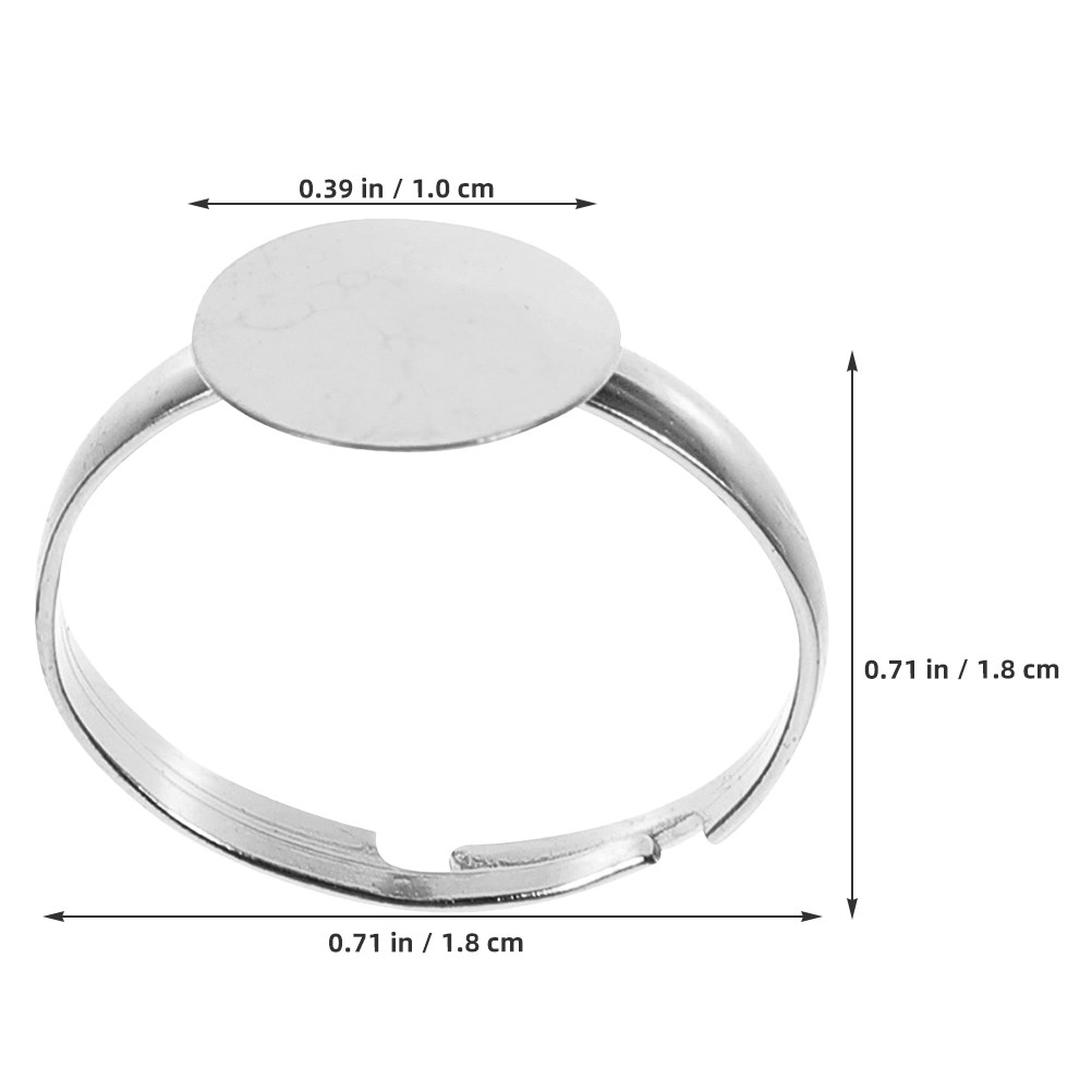 50pcs Blank Ring Settings Flat - Ring Blank Adjustable review and price