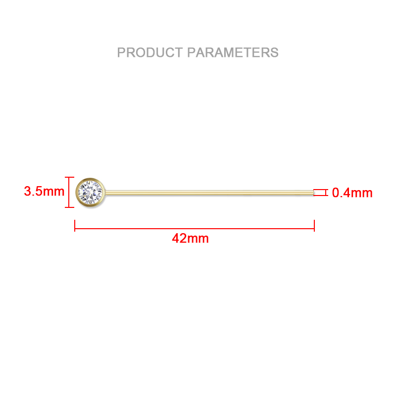 14K Gold Filled Zircon Head Pi - Jewelry Making Head Pins review and price