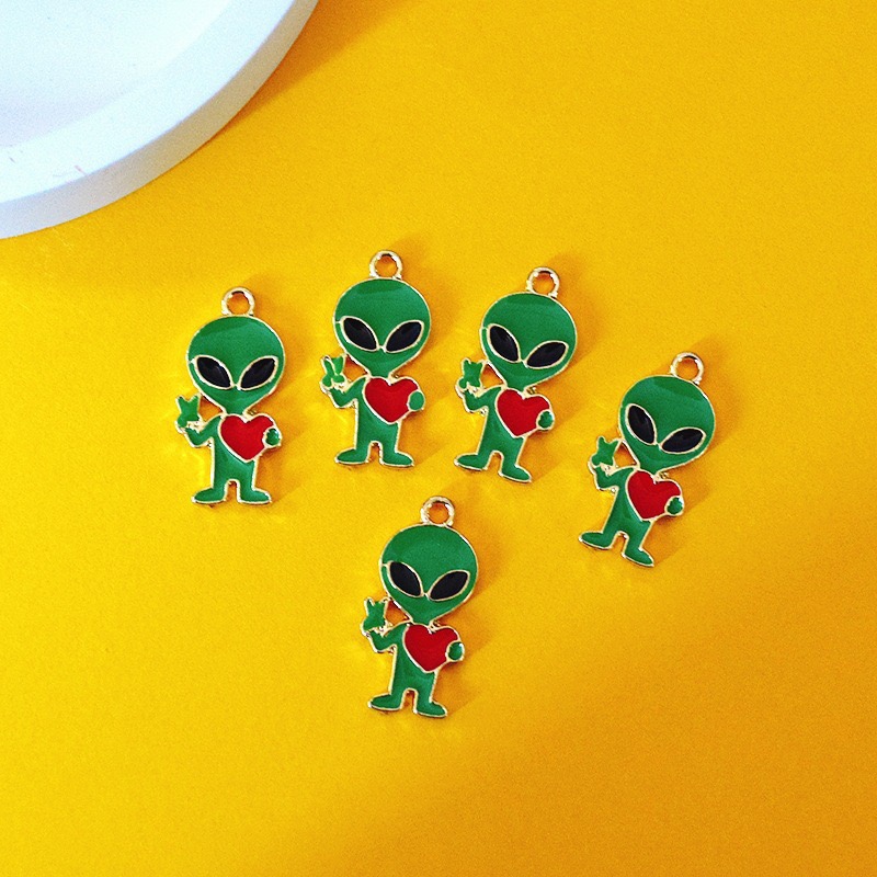 10pcs Simple Alien Alloy Drip  - Jewelry Making Pendants review and price