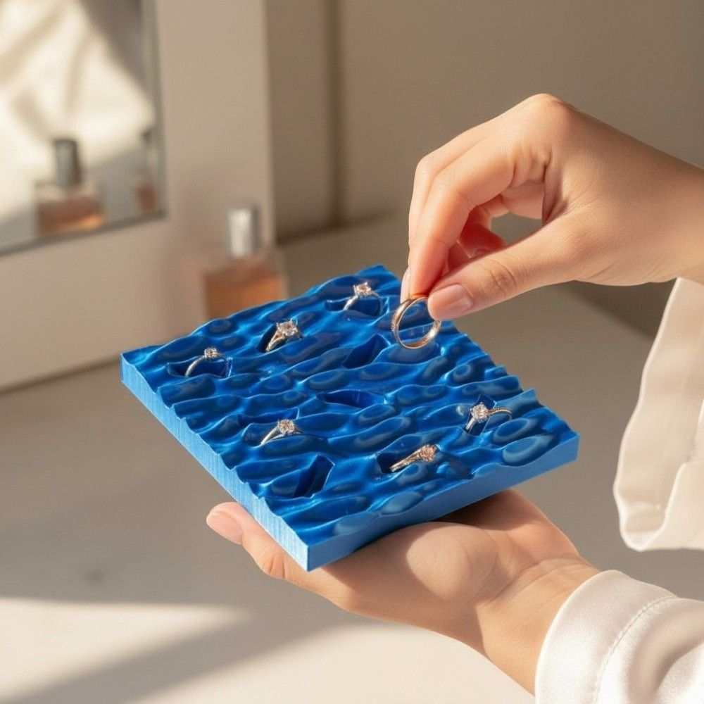 Sea Wave Ring Display Plates C - Jewelry Making Desk review and price