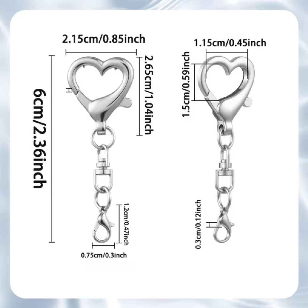 5/15/30Pcs Heart Shaped Swivel - Jewelry Making Chain review and price