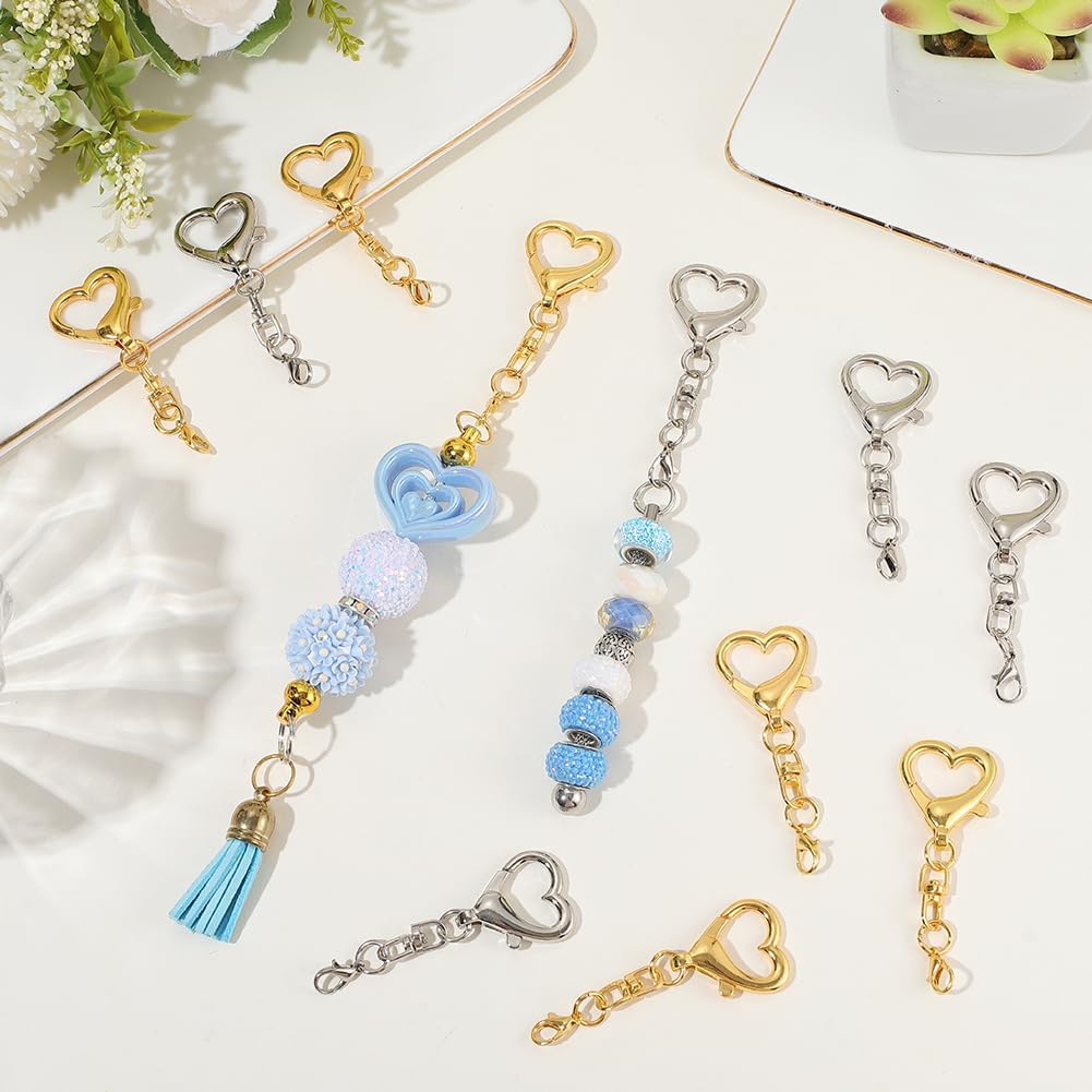 5/15/30Pcs Heart Shaped Swivel - Jewelry Making Chain review and price