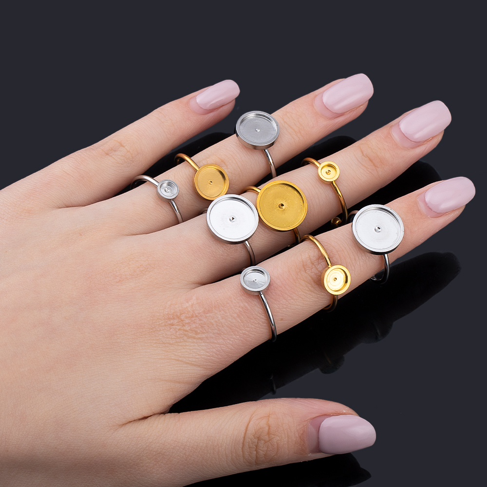 10pcs Adjustable Open Finger R - Ring Blank Adjustable review and price