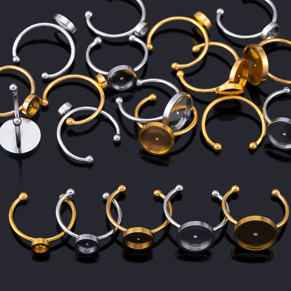 10pcs Adjustable Open Finger R - Ring Blank Adjustable review and price