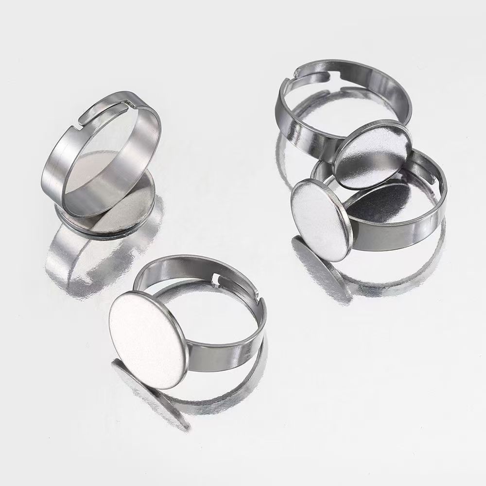10 Pieces Stainless Steel Ring - Ring Blank Adjustable review and price