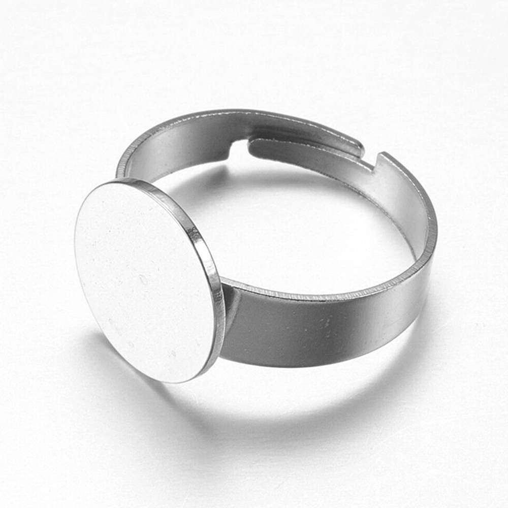 10 Pieces Stainless Steel Ring - Ring Blank Adjustable review and price