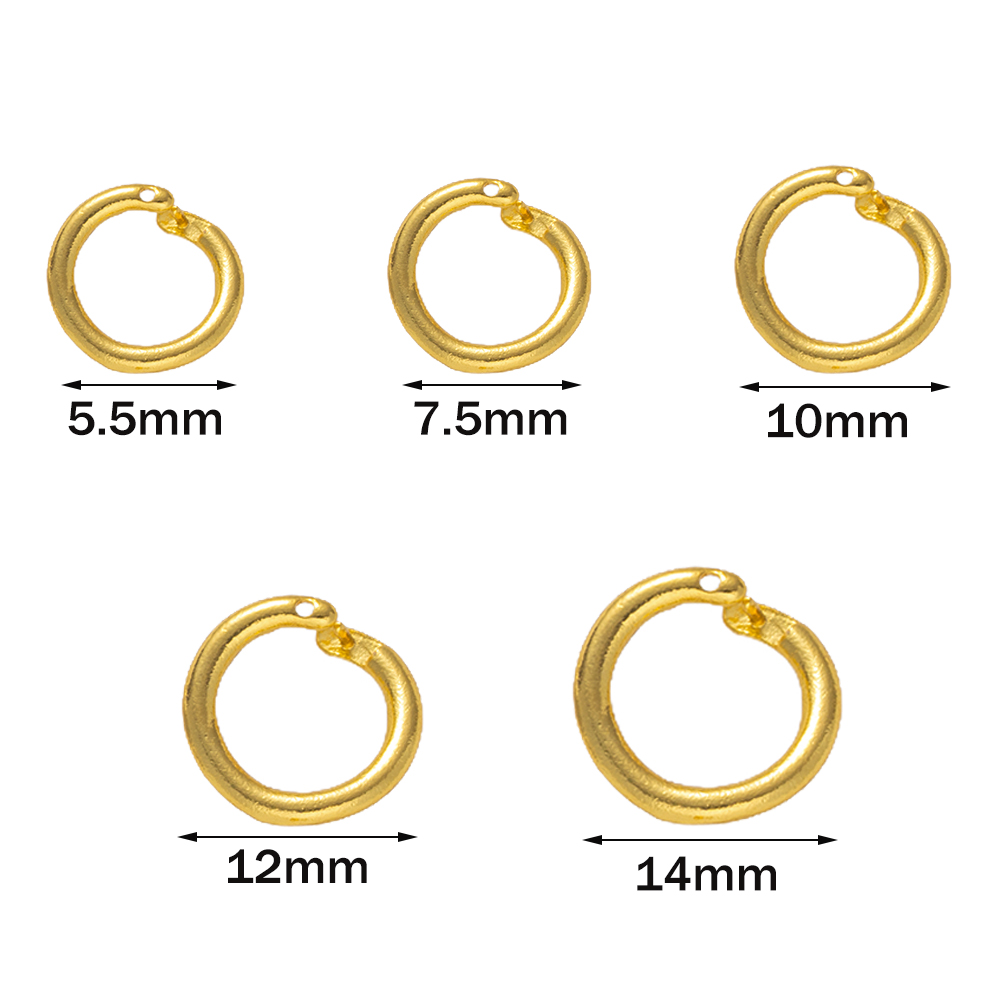 10pcs 18K Gold Plated Brass Lo - Jewelry Making Closed Jump Rings review and price