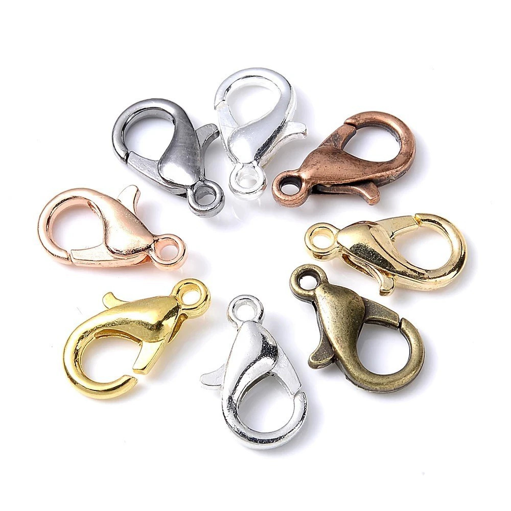 100pcs 9 12 14mm Zinc Alloy Lo - Jewelry Making School review and price