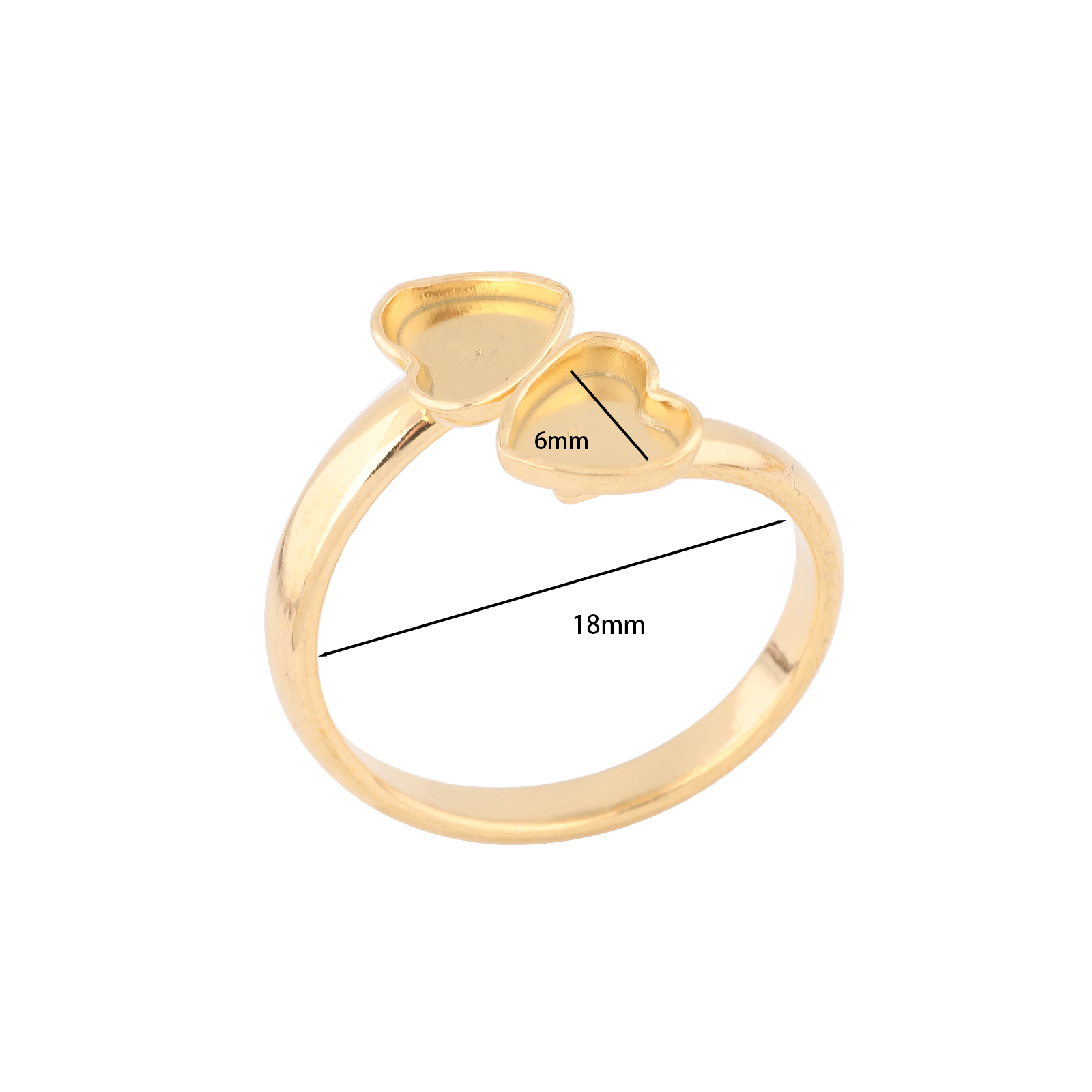 10pcs Stainless Steel Gold Pla - Ring Blank Adjustable review and price