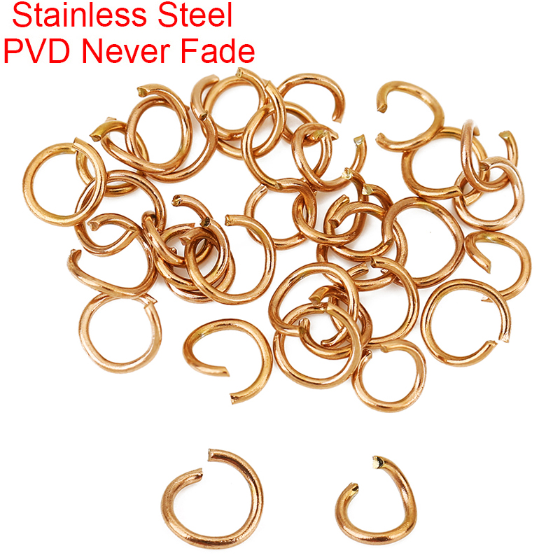 100pcs Rose Gold Plated Stainl - Jewelry Making Closed Jump Rings review and price