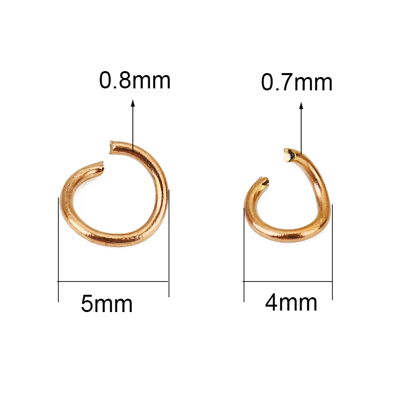 100pcs Rose Gold Plated Stainl - Jewelry Making Closed Jump Rings review and price