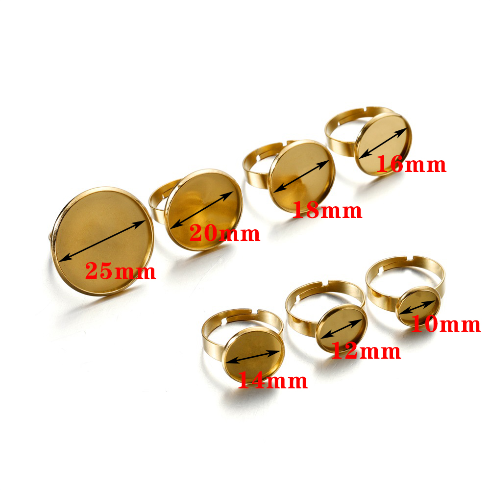10pcs Stainless Steel Adjustab - Ring Blank Adjustable review and price