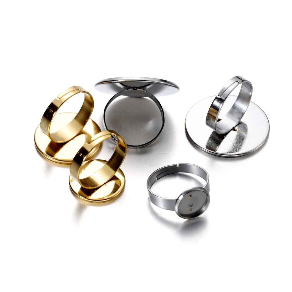 10pcs Stainless Steel Adjustab - Ring Blank Adjustable review and price