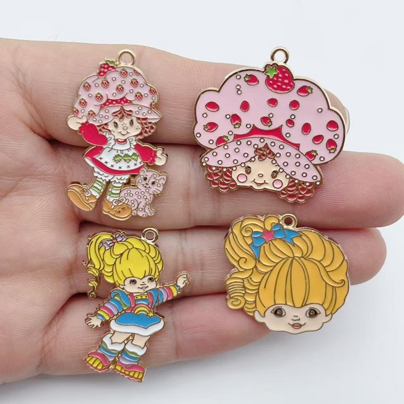 10pcs Cute Little Girl Enamel  - Jewelry Making Pendants review and price