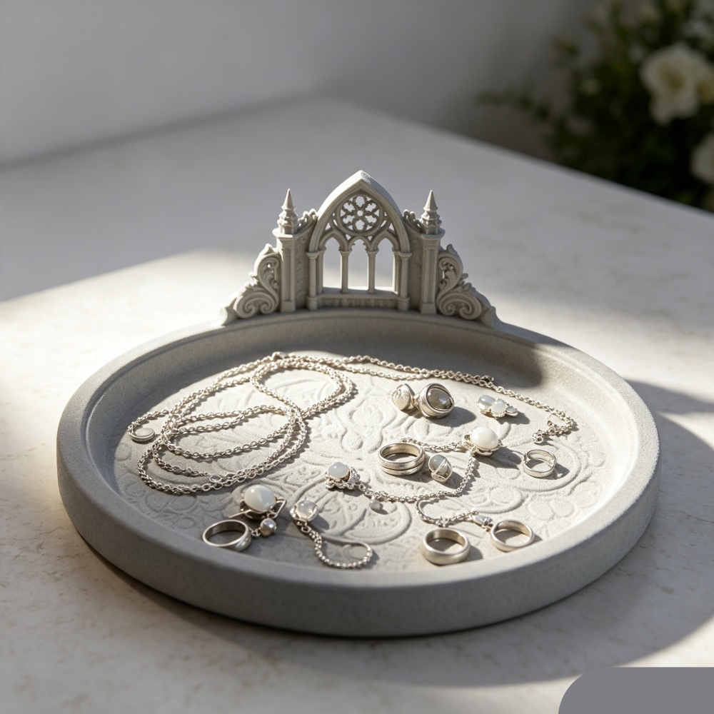 3D Printed White Gothic Cathed - Jewelry Making Desk review and price